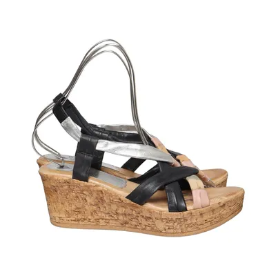 Wedges (Black, Silver, Multicolored) from Marila Leather
