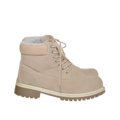 Laced boots (Beige)