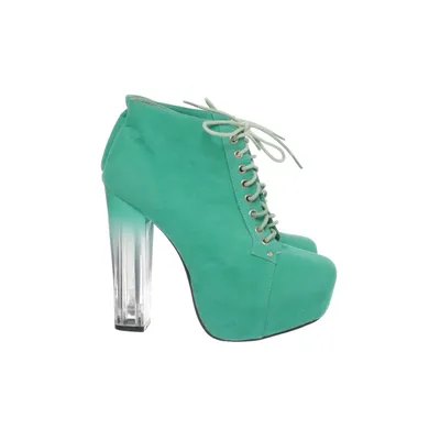 Heeled boots (Green) from Bebo Faux suede