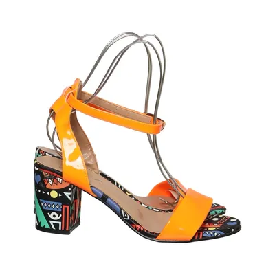 Sandales à talons hauts (Orange, Multicolore) de Nes