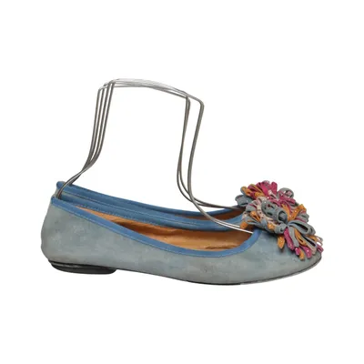 Ballet flats (Blue, Multicolored) from Si Leather