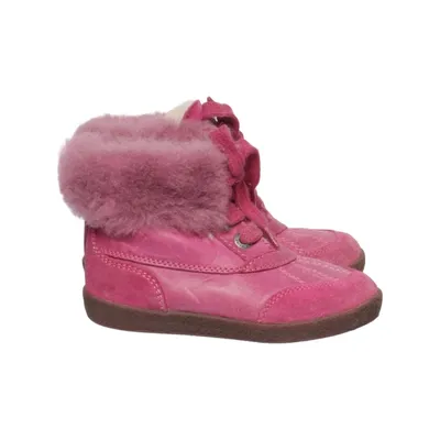 Bottes à lacets (Rose) de Falcotto Cuir, Laine de mouton