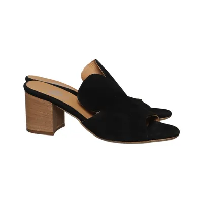 Mules (Black) from GKM Leather, Suede