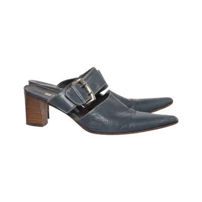 Mules (Bleu) de Maripe Cuir