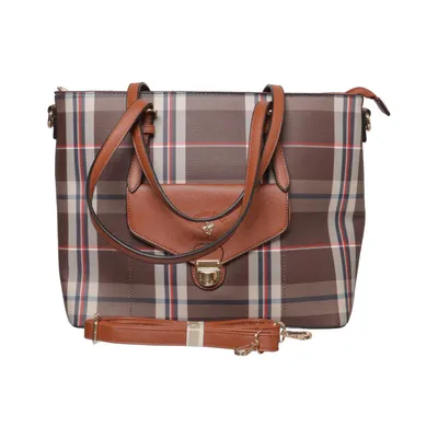 Handväska (Brun, Flerfärgad) från Beverly Hills Polo Club