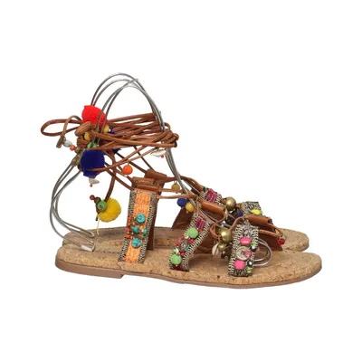 Sandals (Brown, Multicolored) from Lazamani
