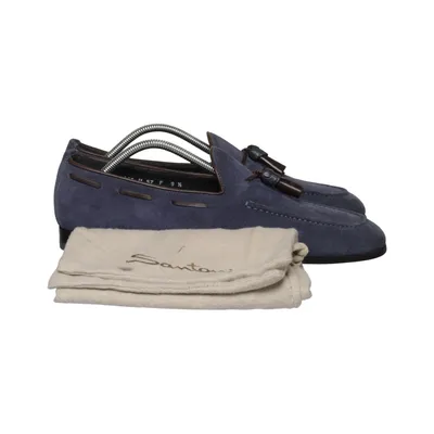 Mocassins (Bleu) de Santoni Cuir