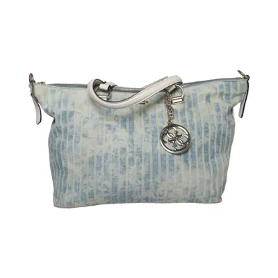 Sac à main (Bleu, Blanc) de Guess Coton, Polyester, Polyuréthane