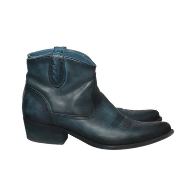 Cowboy boots (Blue) from Felmini Leather