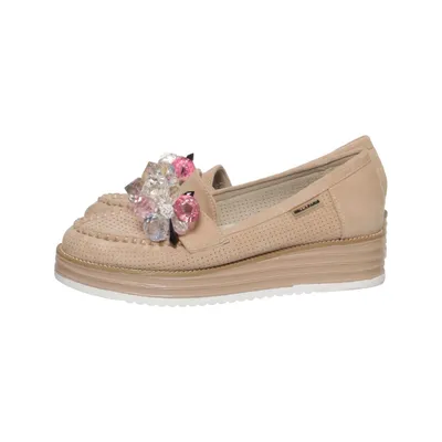 Loafers (Beige, Multicolored) from Bella Paris Leather