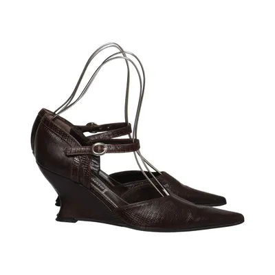 Wedges (Brown) from Franco Russo Leather