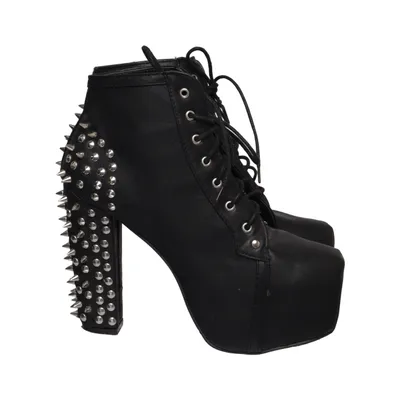 Bottes à talons (Noir) de Jojo Cat Polyuréthane