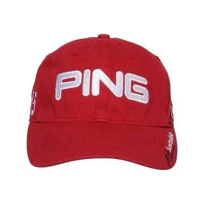 Honkbalpet (Rood) van Ping Katoen