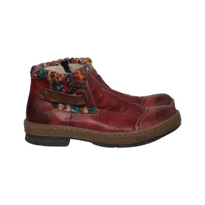 Ankle boots (Red, Multicolored) from Rieker Leather, Wool
