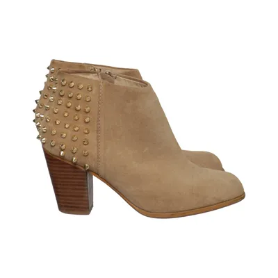 Heeled boots (Beige) from Zara Woman