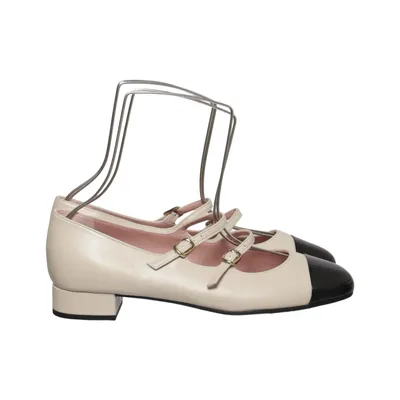 Ballet flats (Beige, Black) from Pretty Ballerinas Leather