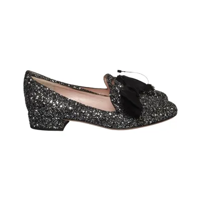 Ballet flats (Black, Silver) from Kate Spade Leather