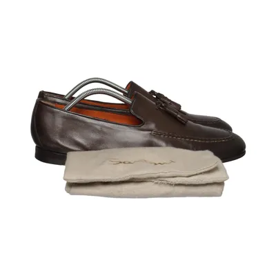 Loafers (Bruin) van Santoni Leer
