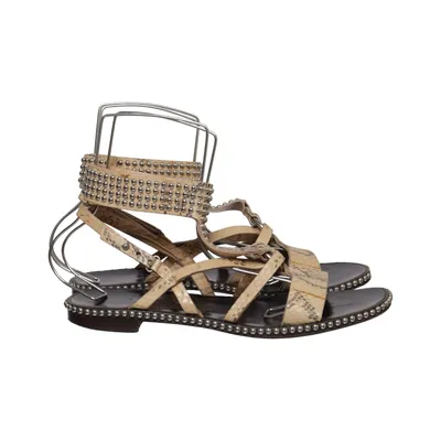 Sandales (Beige, Noir) de Salvatore Ferragamo