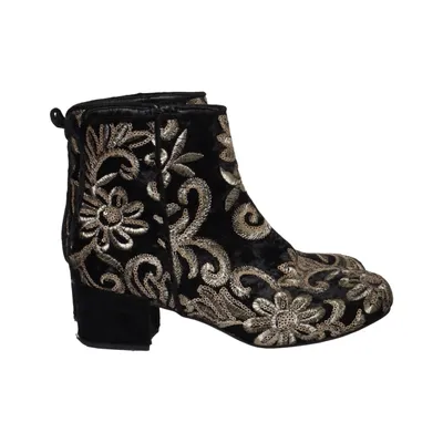 Heeled boots (Black, Gold) from Alley