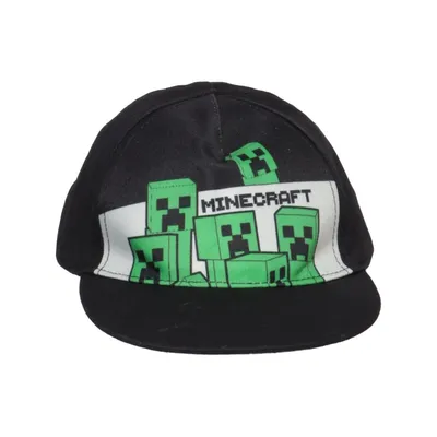 Baseball cap (Black, White, Green) from Minecraft Cotton, Polyester