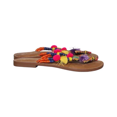 Tongs (Marron, Multicolore) de Gado Gado Cuir
