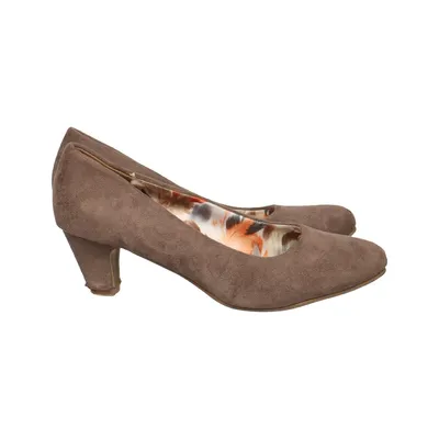 Pumps (Brown) from Firence Faux suede