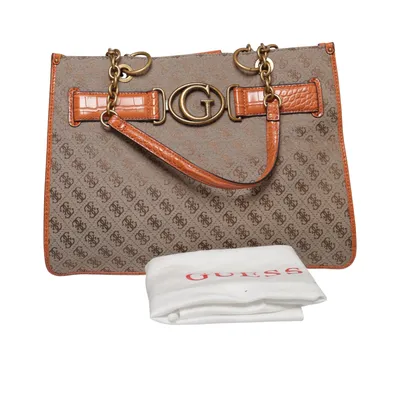 Håndtaske (Brun, Beige) fra Guess