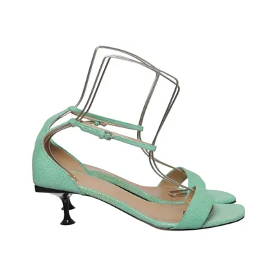 Sandales à talons hauts (Vert) de Sergio Rossi Cuir