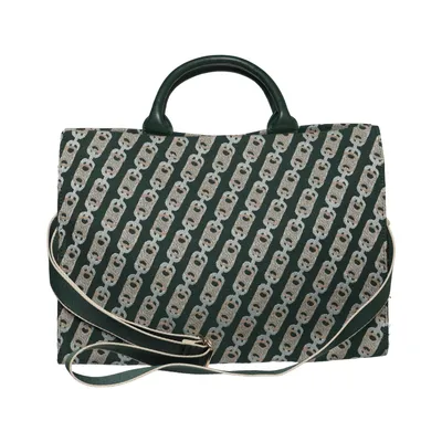 Handbag (Green, Beige) from Hallhuber