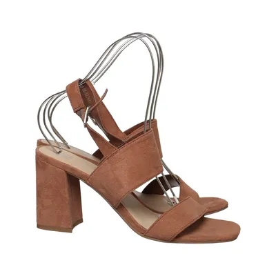 High heel sandals (Brown) from Xit Faux suede