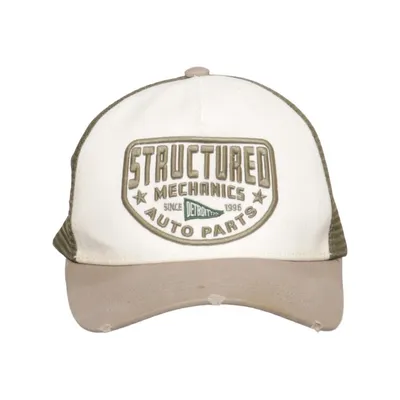 Truckerkeps (Vit, Grön, Grå) från Smog Bomull, Polyester