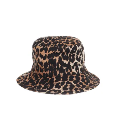 Bucket hat (Black, Brown) from Ganni Cotton