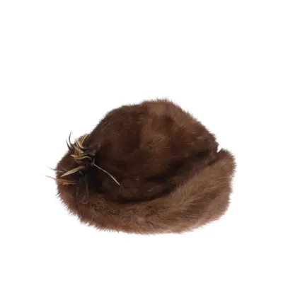 Fur cap (Brown) from Saga Mink