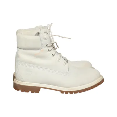Bottes à lacets (Blanc) de Timberland Cuir