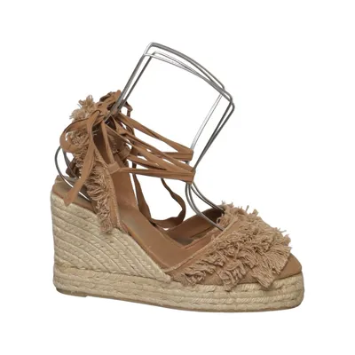 Chaussure compensées (Marron) de Castañer Cuir, Coton