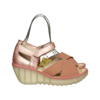 Wedges (Pink) from Fly London Leather