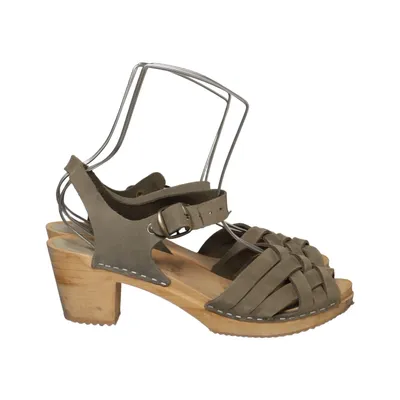 Sabots (Gris) de Swedish Hasbeens Cuir