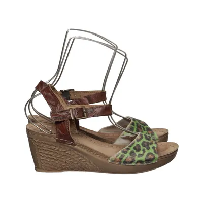 Chaussure compensées (Vert, Marron, Multicolore) de Inblu Cuir