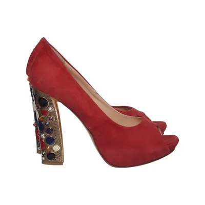 Pumps (Röd) från Lorenz Skinn