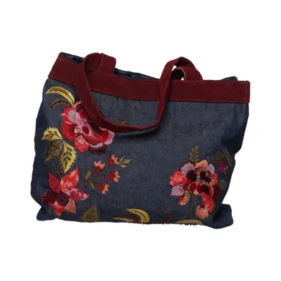 Sac à main (Bleu, Multicolore) de Accessorize Coton, Polyester, Daim