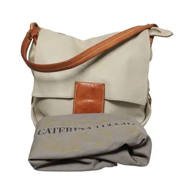 Skuldertaske (Beige, Brun) fra Caterina Lucchi Bomuld