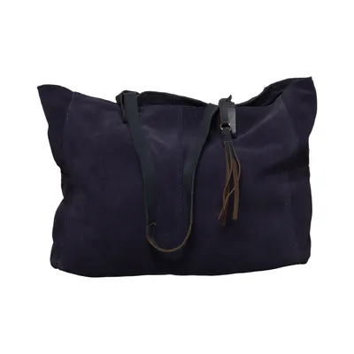 Handtasche (Blau) von Mint & Berry Baumwolle, Leder