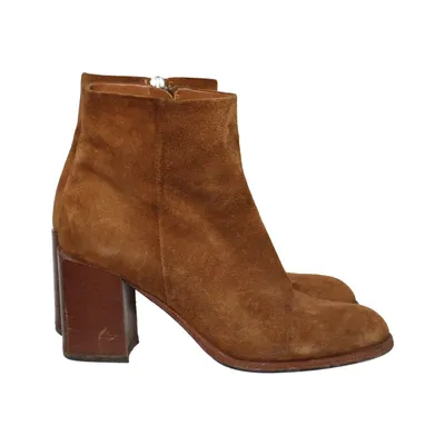 Heeled boots (Brown) from Angelo Bervicato Leather