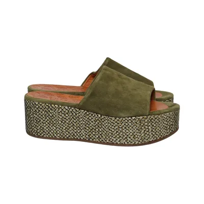 Chaussure compensées (Vert) de Chie Mihara