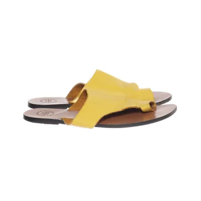 Flip-flops (Yellow, Brown) from ATP Atelier Leather