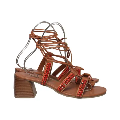 Sandales à talons hauts (Marron, Rouge) de Cuplé