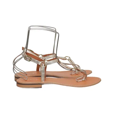 Sandalen (Bruin, Zilver) van Mia & Jo Leer