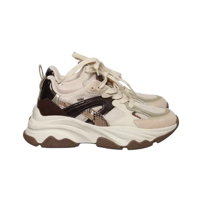 Baskets (Beige, Marron, Multicolore) de Poelman Cuir