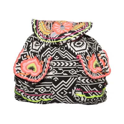 Ryggsäck (Svart, Flerfärgad) från Indiska Polyester